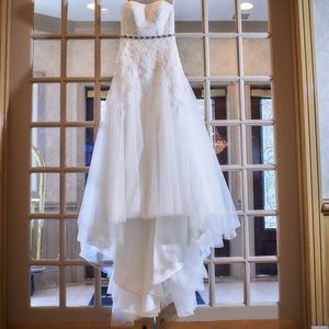 Strapless Tulle Wedding Dress with Beaded Lace